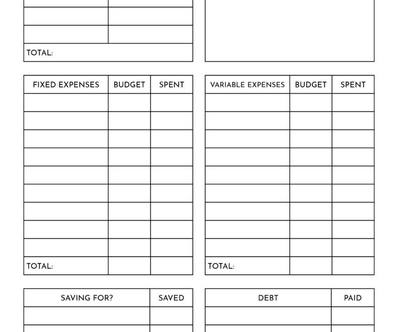 Monthly Budget Planners 20 FREE Printables Printabulls