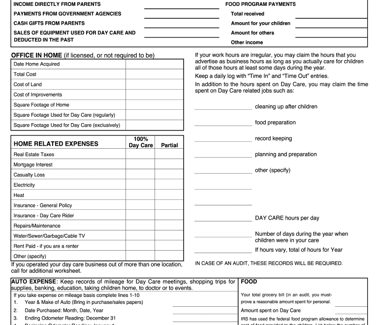Monthly Daycare Expense Spreadsheet Fill Out Sign Online DocHub