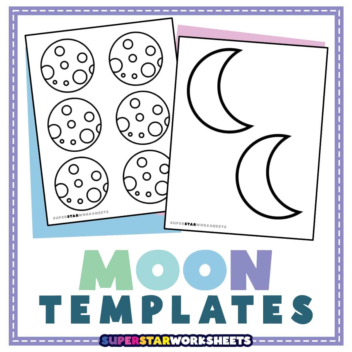 Moon Templates Free Printables Superstar Worksheets