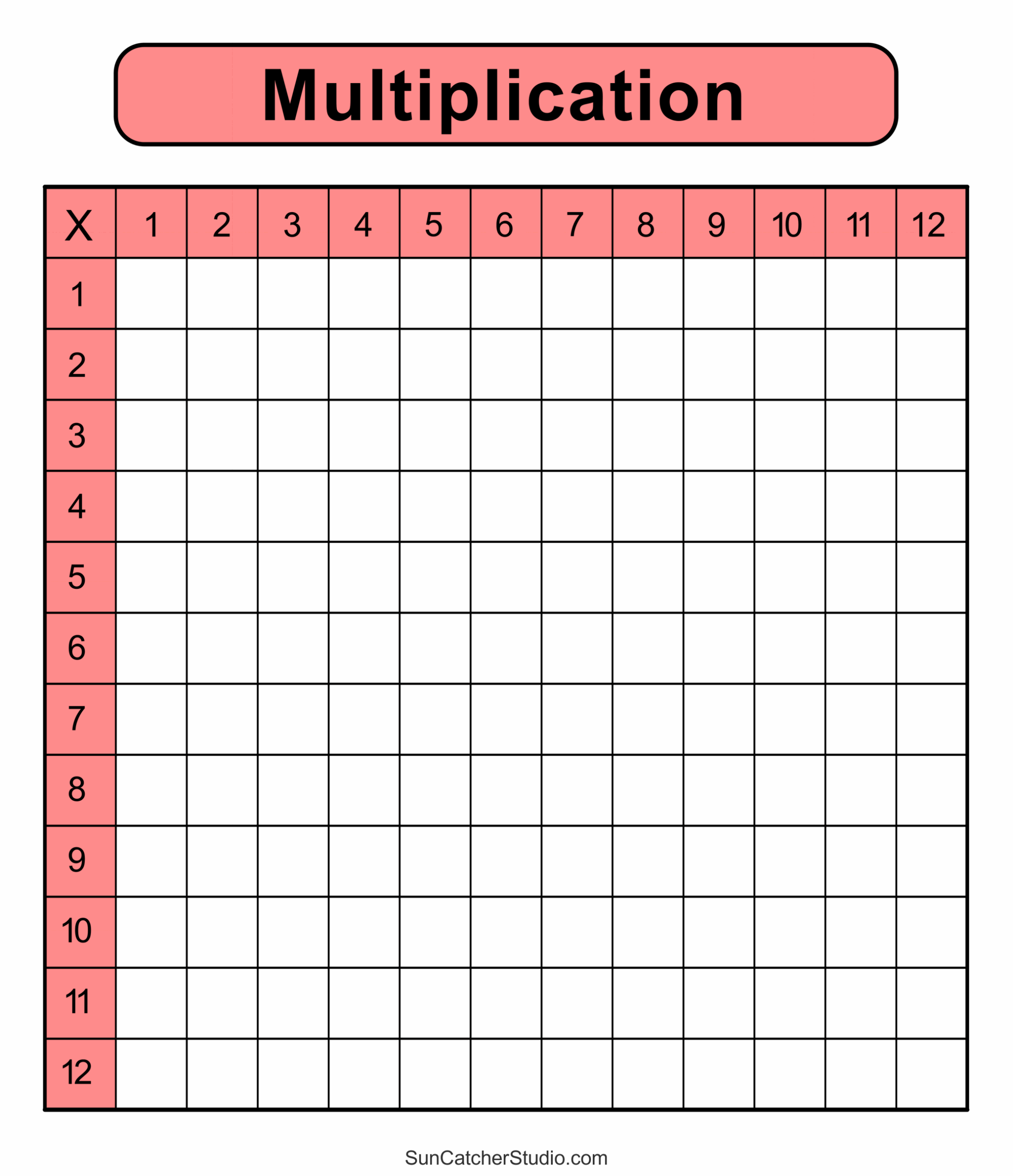 Multiplication Charts PDF Free Printable Times Tables Free Printables Monograms Design Tools Patterns DIY Projects