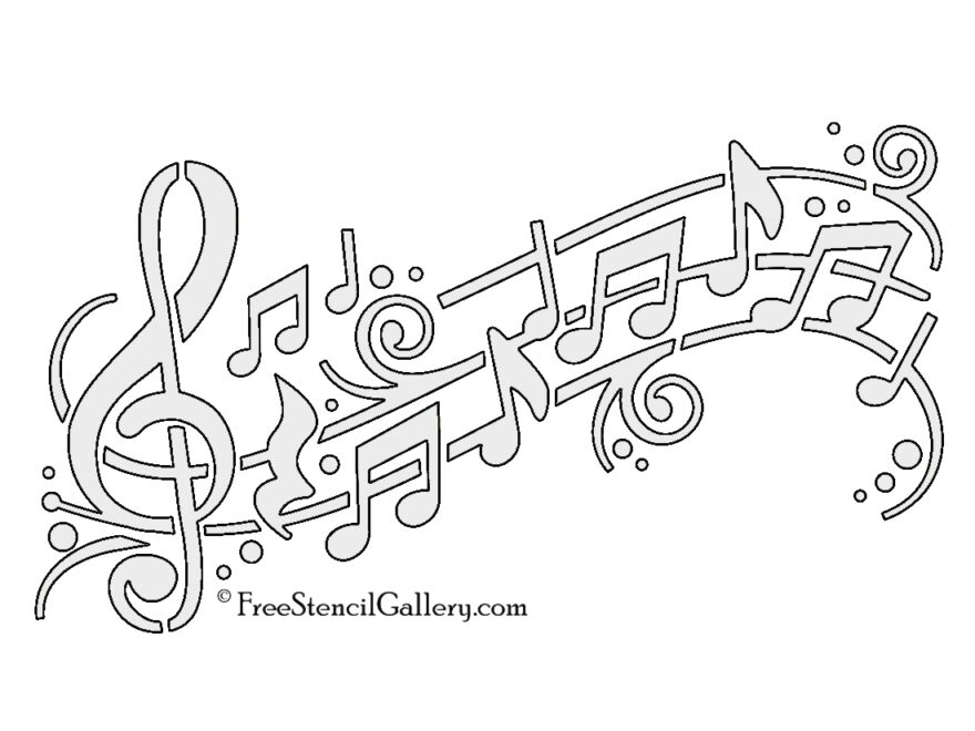 Music Notes 01 Stencil Free Stencil Gallery