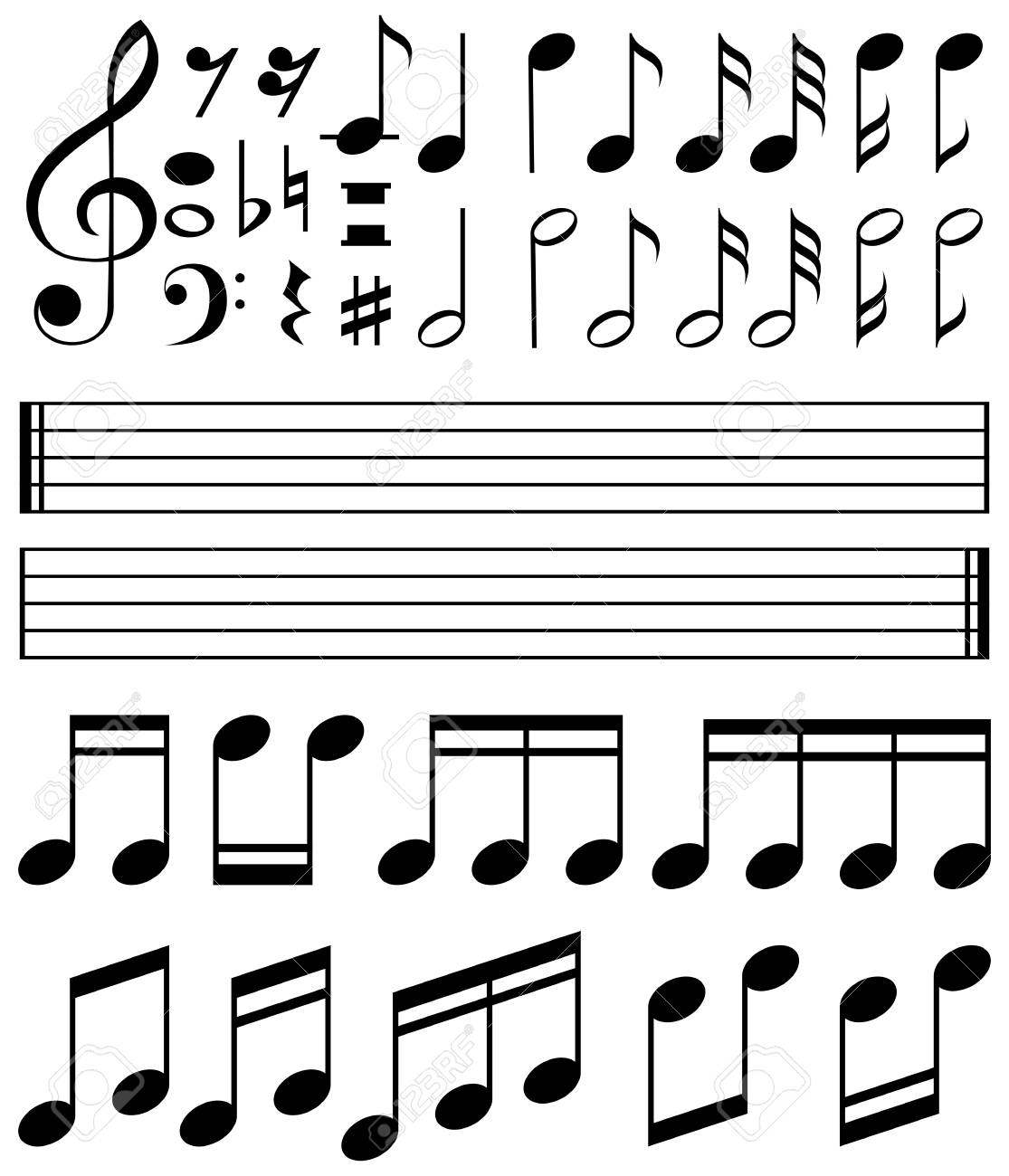 Free Music Note Printable Stencils