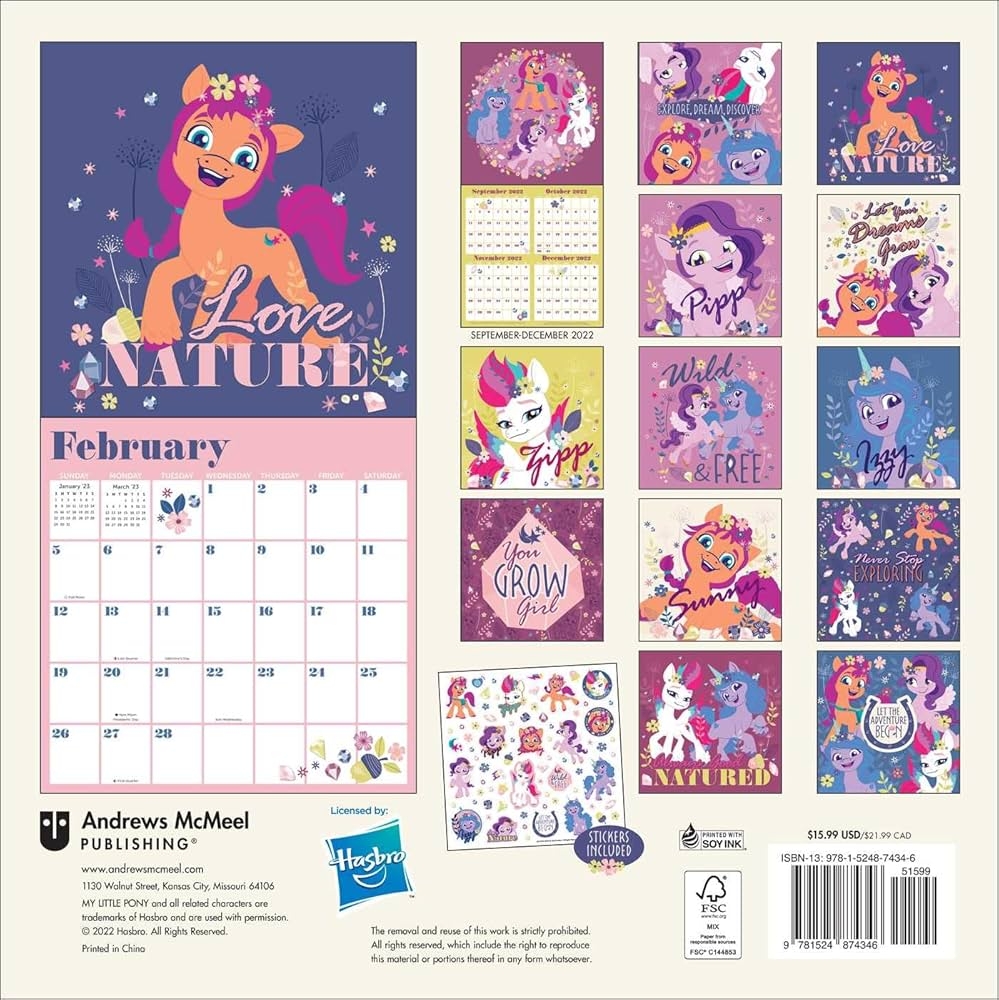 My Little Pony 2023 Wall Calendar Hasbro 9781524874346 Amazon Books My Little Pony 2023 Wall Calendar Hasbro 9781524874346 Amazon Books