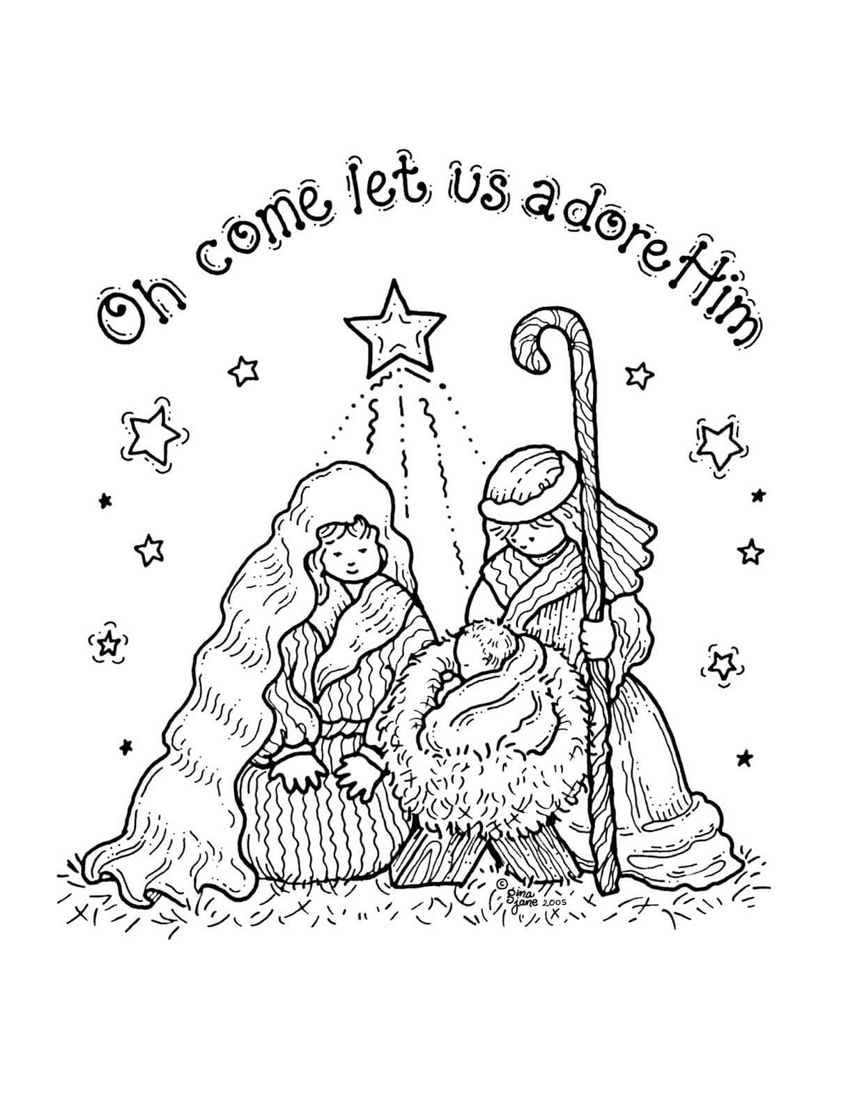 Coloring Pages Nativity Printable
