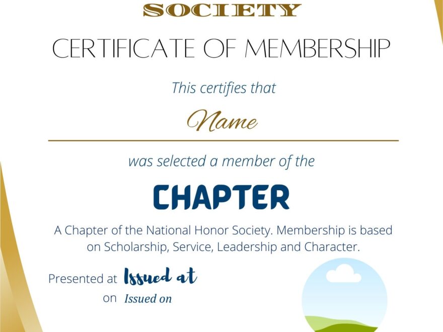 NHS National Junior Honor Society NJHS Certificate Fully Editable In Canva US Letter a4 Sizes Printable And Digital Download Etsy