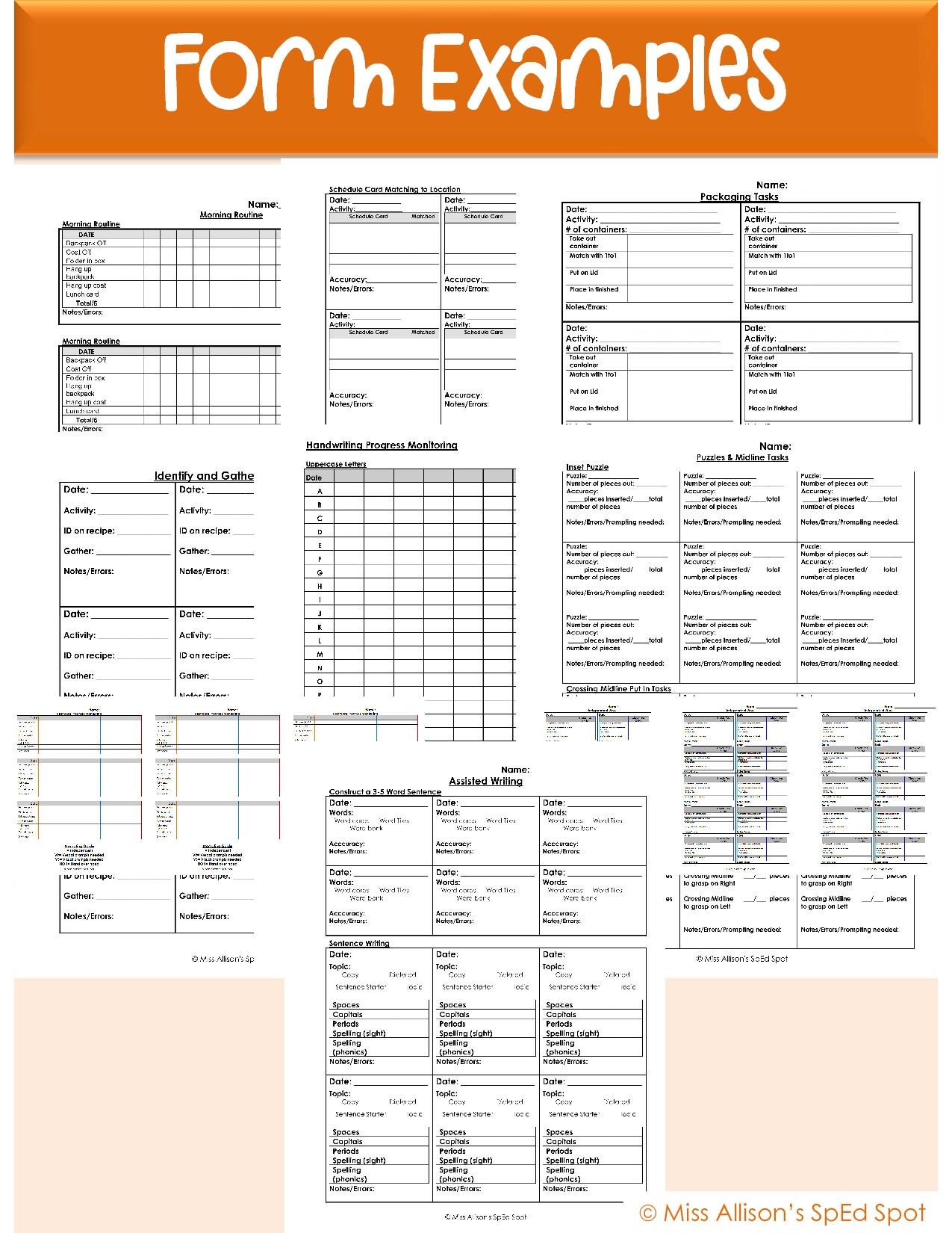 NO PREP Reading IEP Progress Monitoring Sheets For Elementary Special Education Made By Teachers