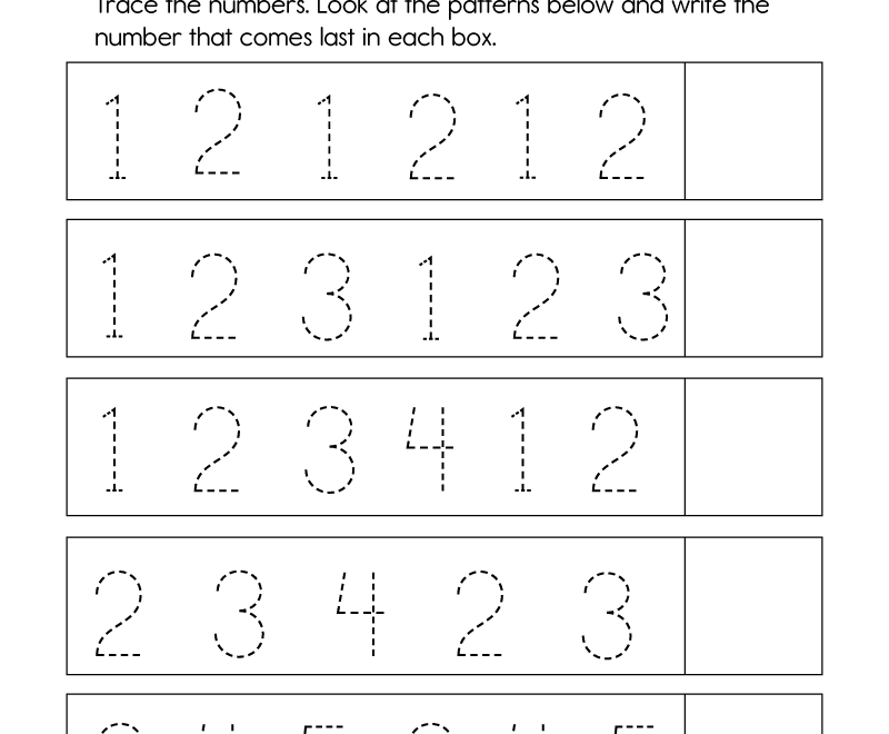 Number Patterns Worksheet Free Printable Digital PDF