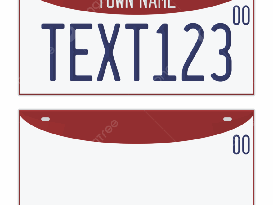 Number Plate License Template Set Vector Number Plate Template License Plate Template Plate PNG And Vector With Transparent Background For Free Download