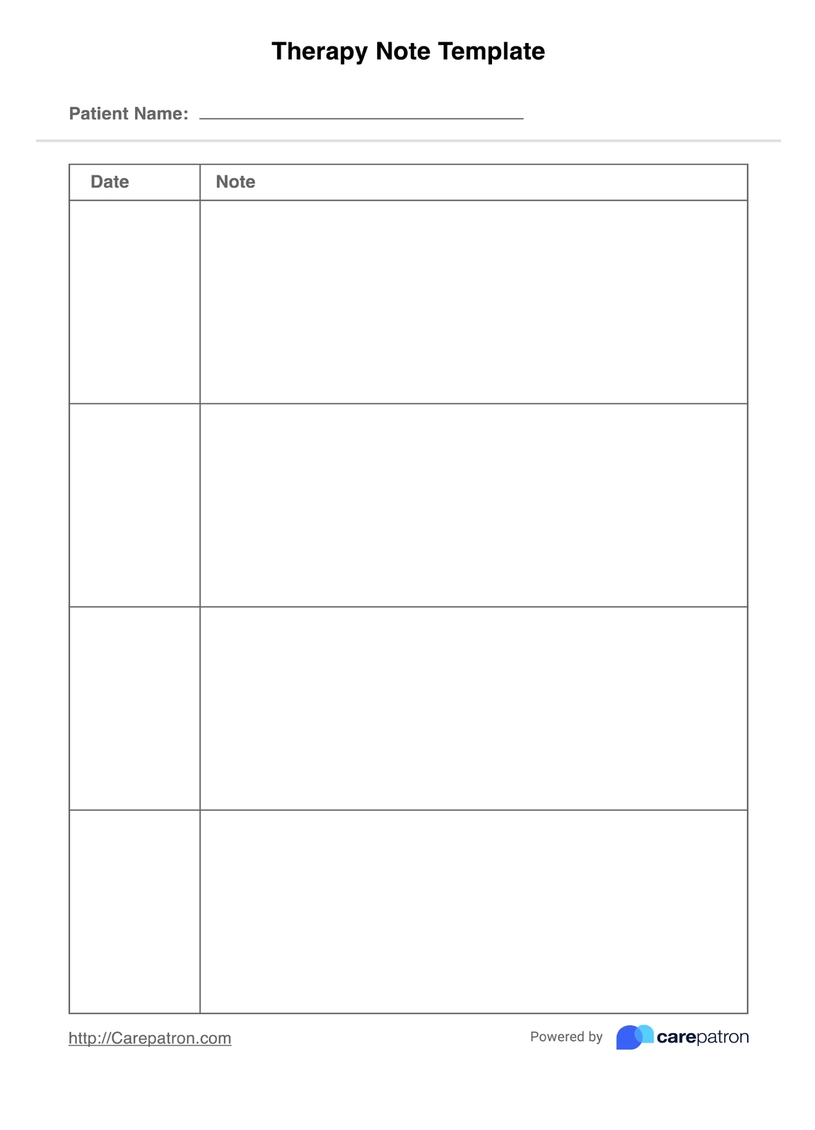 Nurse Note Template Example Free PDF Download
