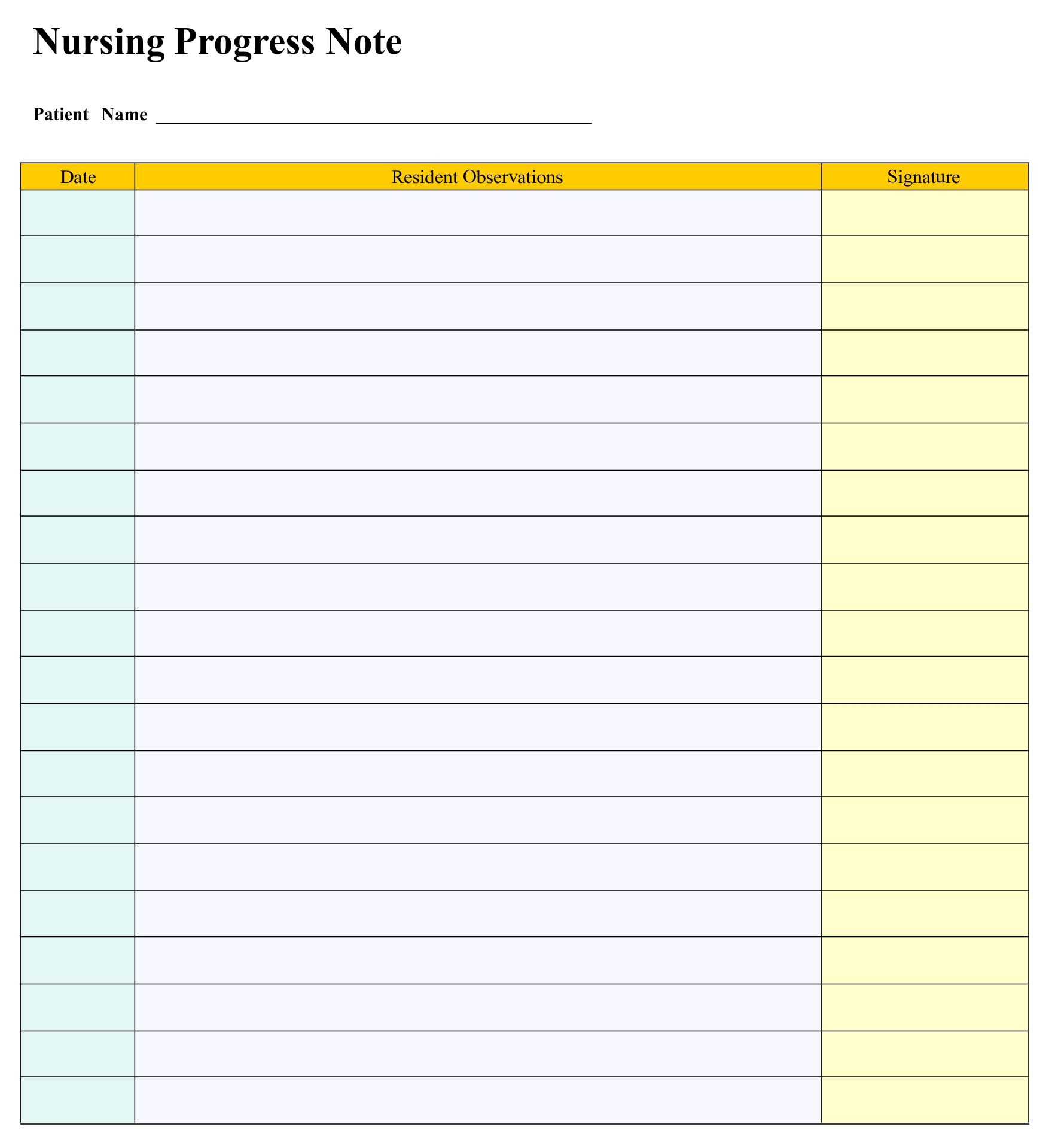 Nurses Notes Template 10 Free PDF Printables Printablee