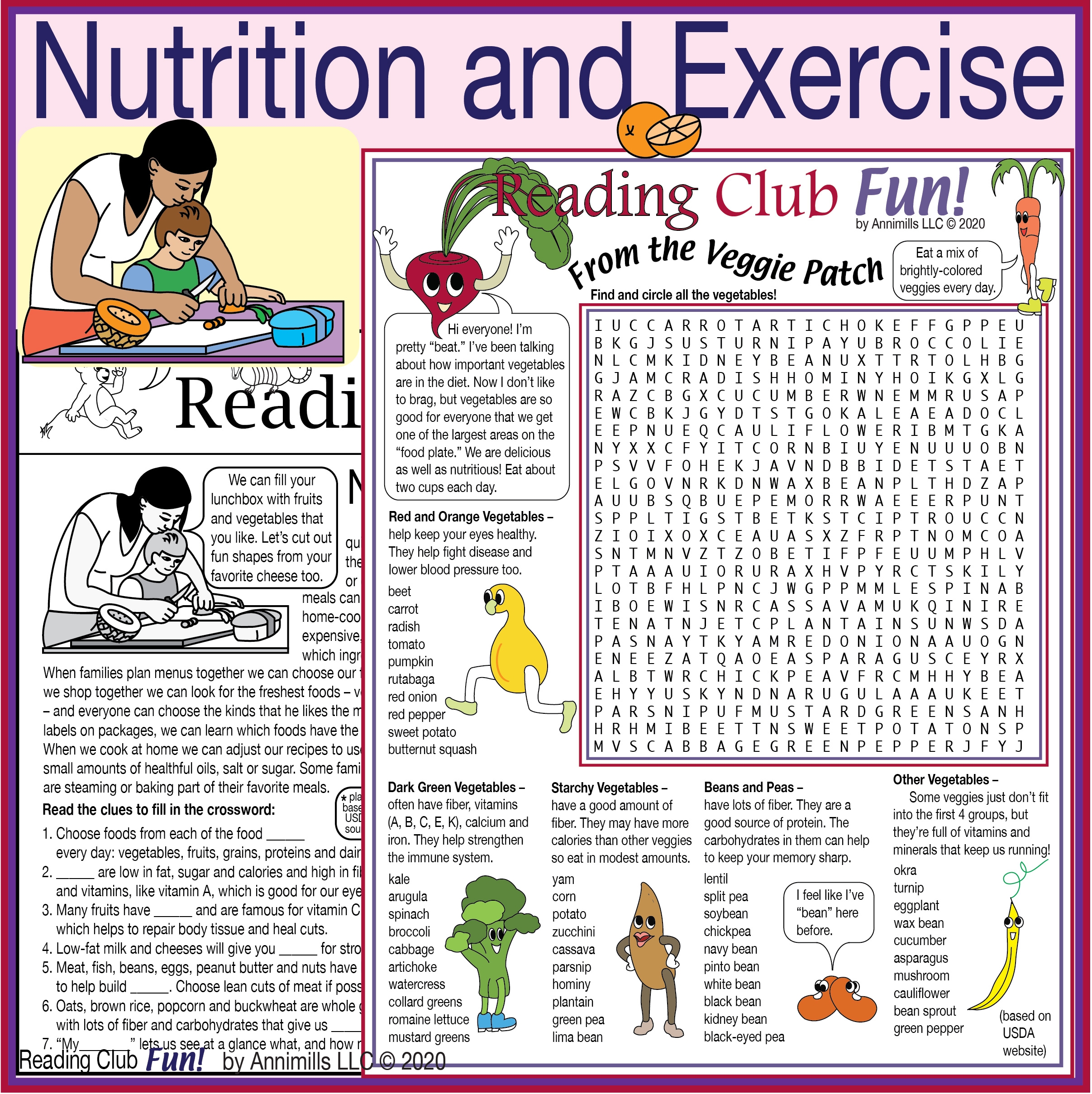 Cooking Crossword Printable Puzzle