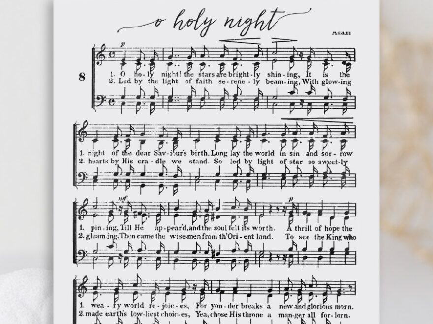 O Holy Night Free Printable Christmas Sheet Music Our Handcrafted Life