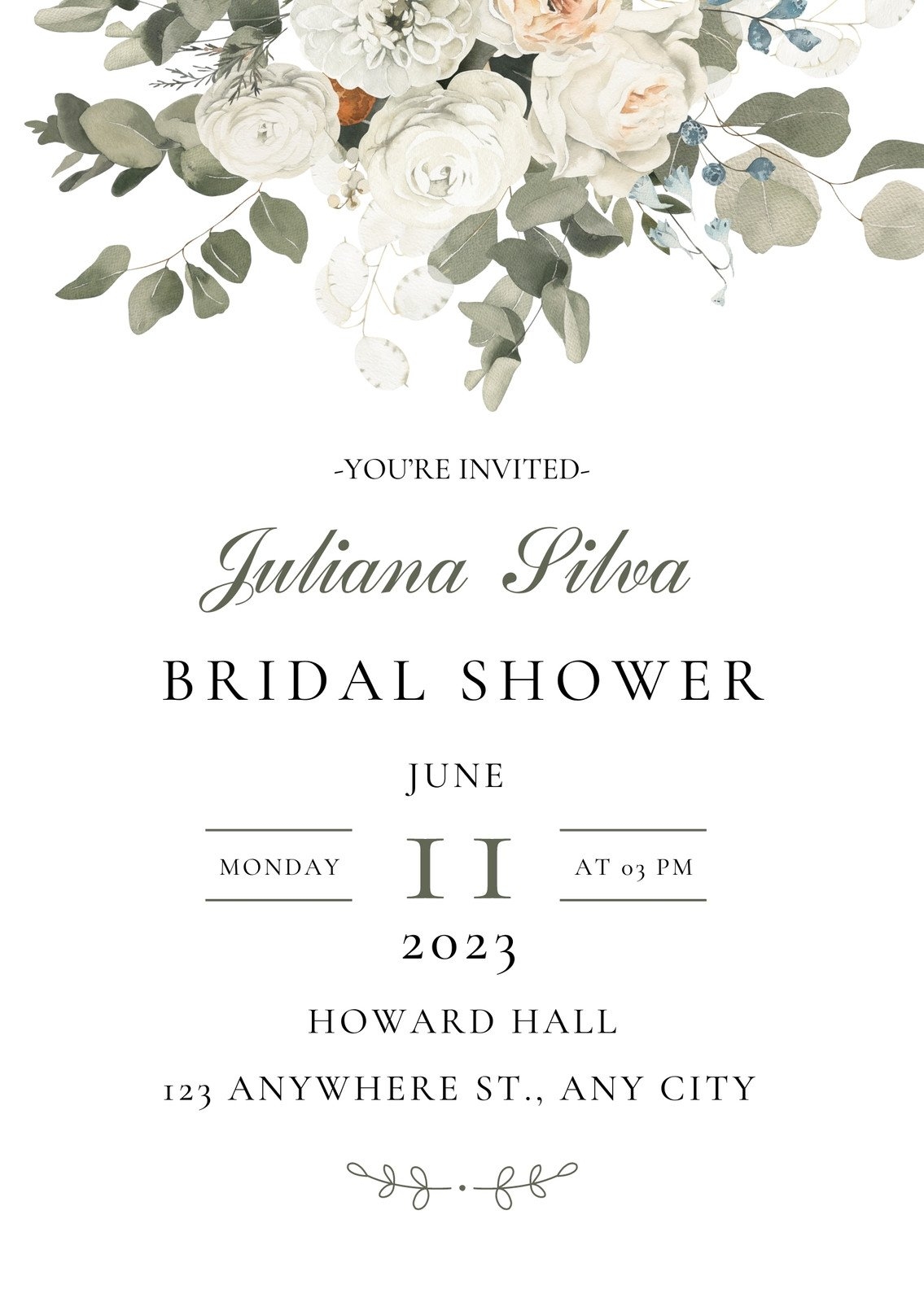 Free Printable Wedding Shower Invitations