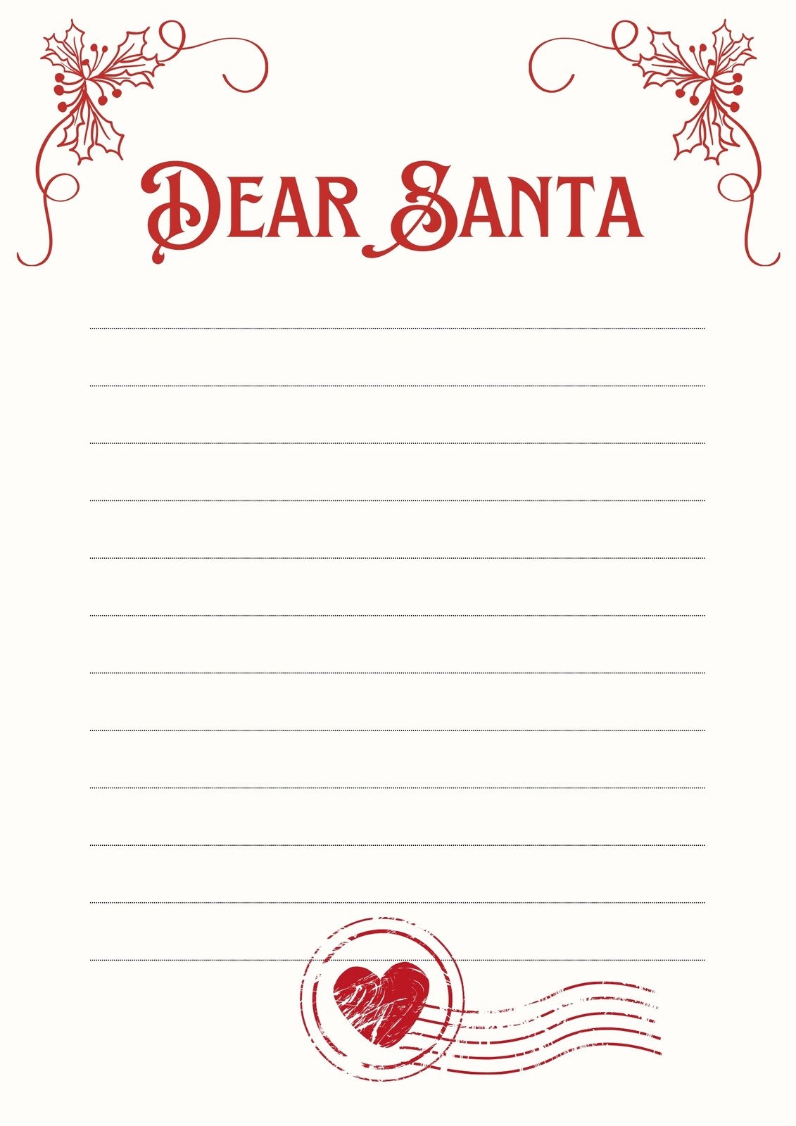 Page 5 Free Printable Santa Letter Templates You Can Customize Canva