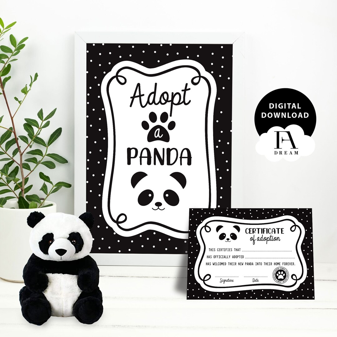 Panda Adoption Certificate Adopt A Panda Sign Panda Birthday Printable Panda Birthday Decorations Panda Birthday Party Digital Download Etsy Panda Adoption Certificate Adopt A Panda Sign Panda Birthday Printable Panda Birthday Decorations Panda Birthday Party Digital Download Etsy
