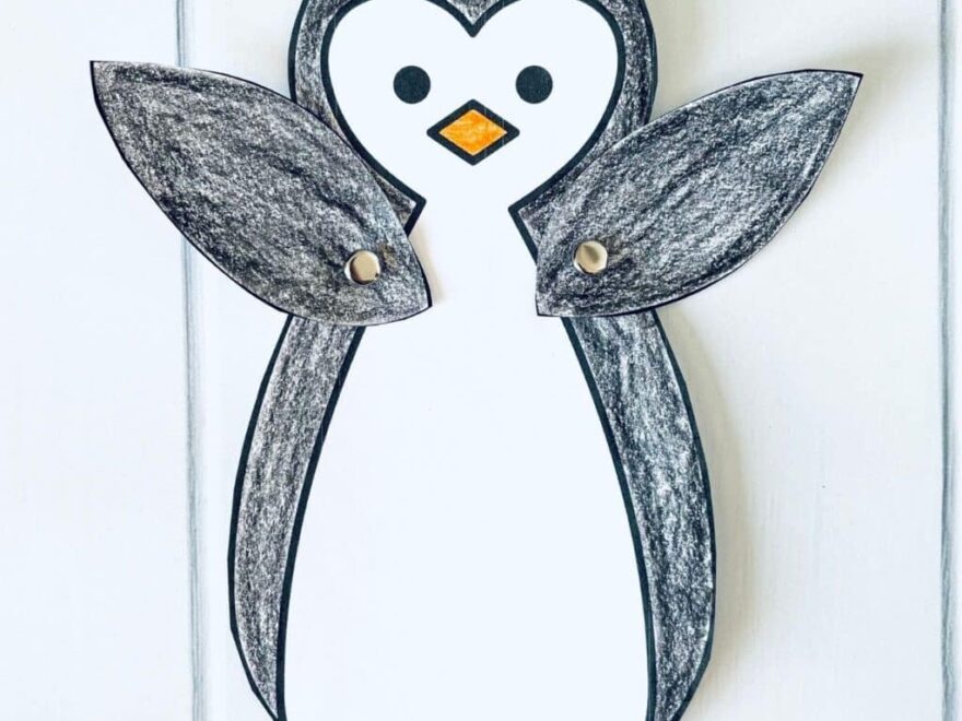 Paper Penguin Craft With Flippers That Move Free Printable