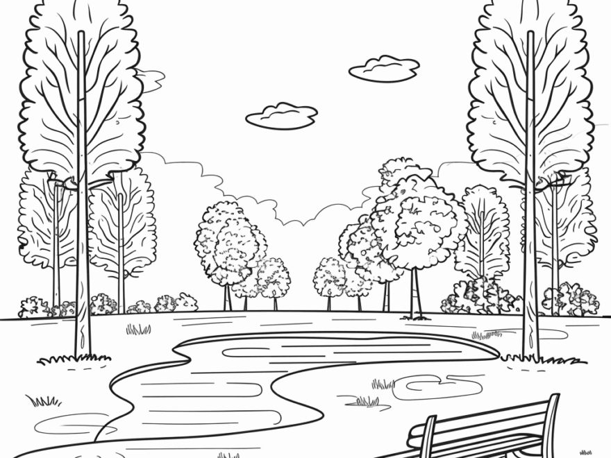 Park Coloring Pages Free Printable