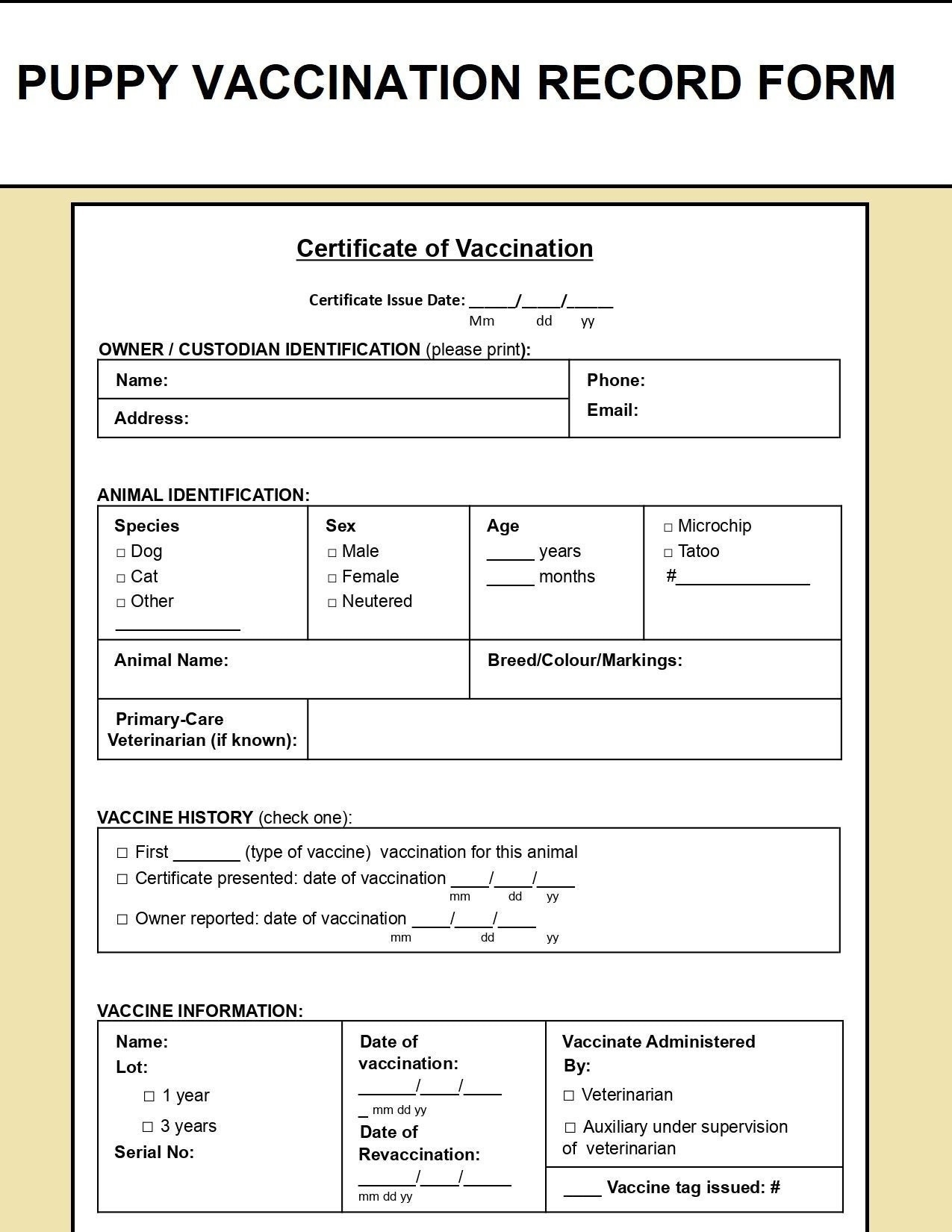 Pet Vaccination Record Template Puppy Vaccination Record Form Dog Vaccination Record PDF And Editable Word Document Instant Download Etsy Pet Vaccination Record Template Puppy Vaccination Record Form Dog Vaccination Record PDF And Editable Word Document Instant Download Etsy
