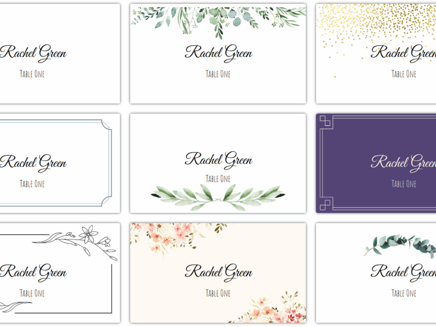 Place Card Me Printable Place Cards In Under Five Minutes