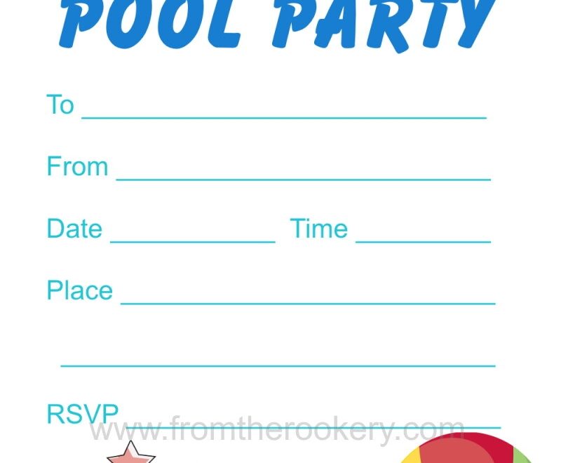 Pool Party Invitation