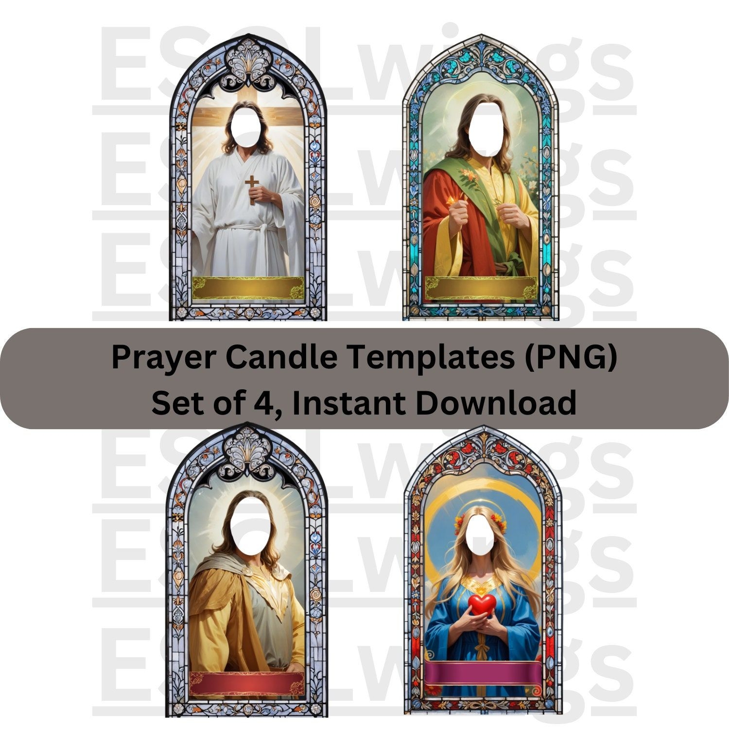 Prayer Candle Template Shop On Pinterest