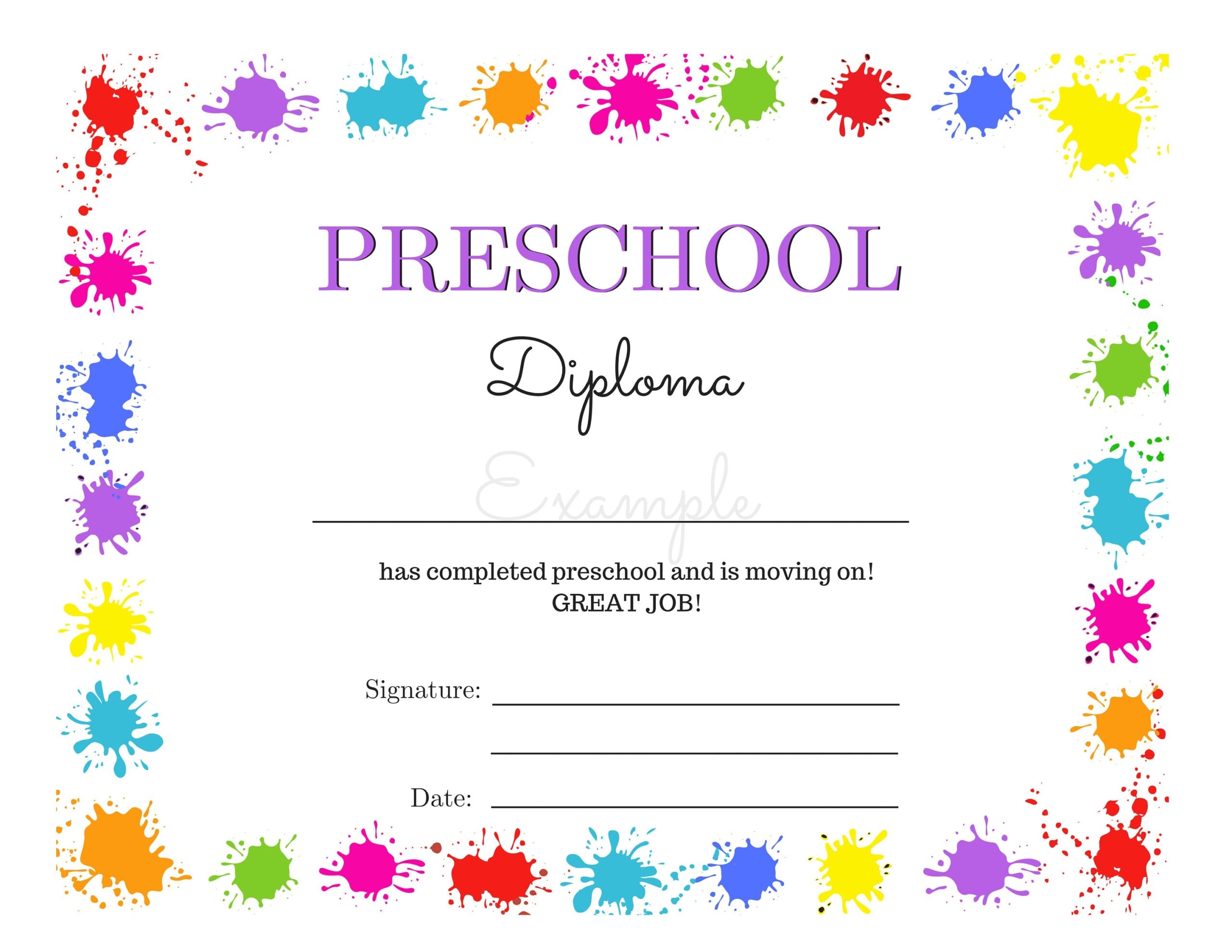 Preschool Graduation Certificate Preschool Graduation Certificate Printable Preschool Graduation Certificate Preschool Graduation Certificate Printable