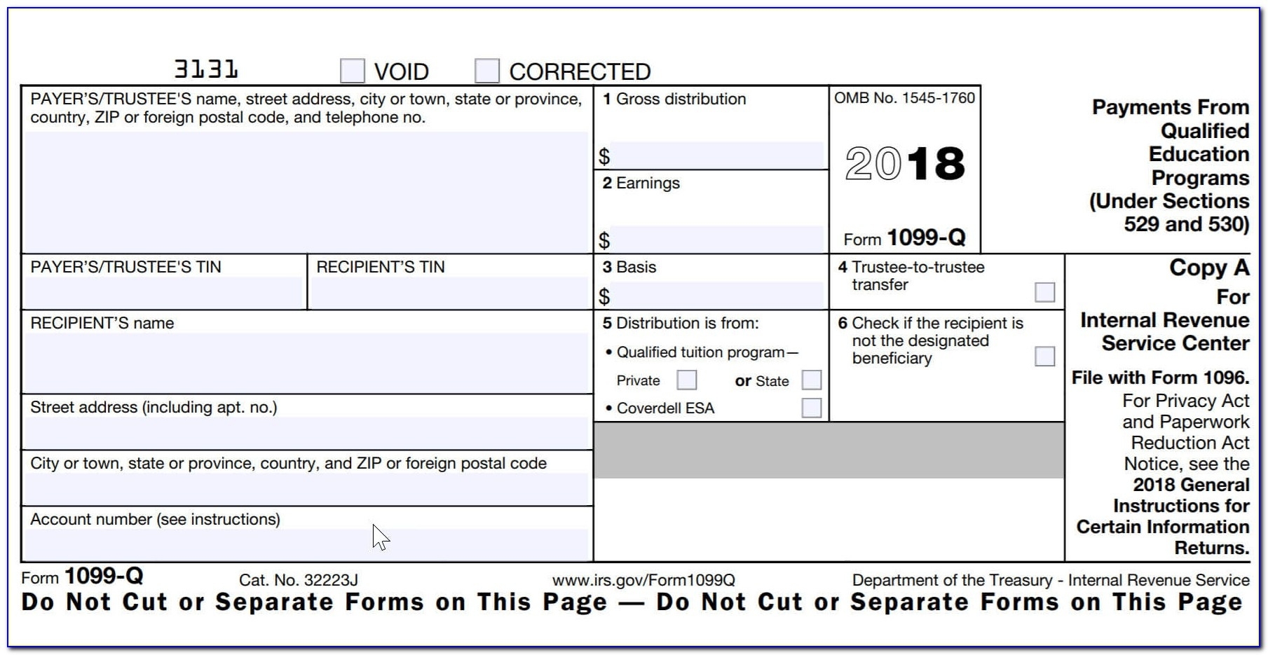 Free Printable Irs Aproved 1099