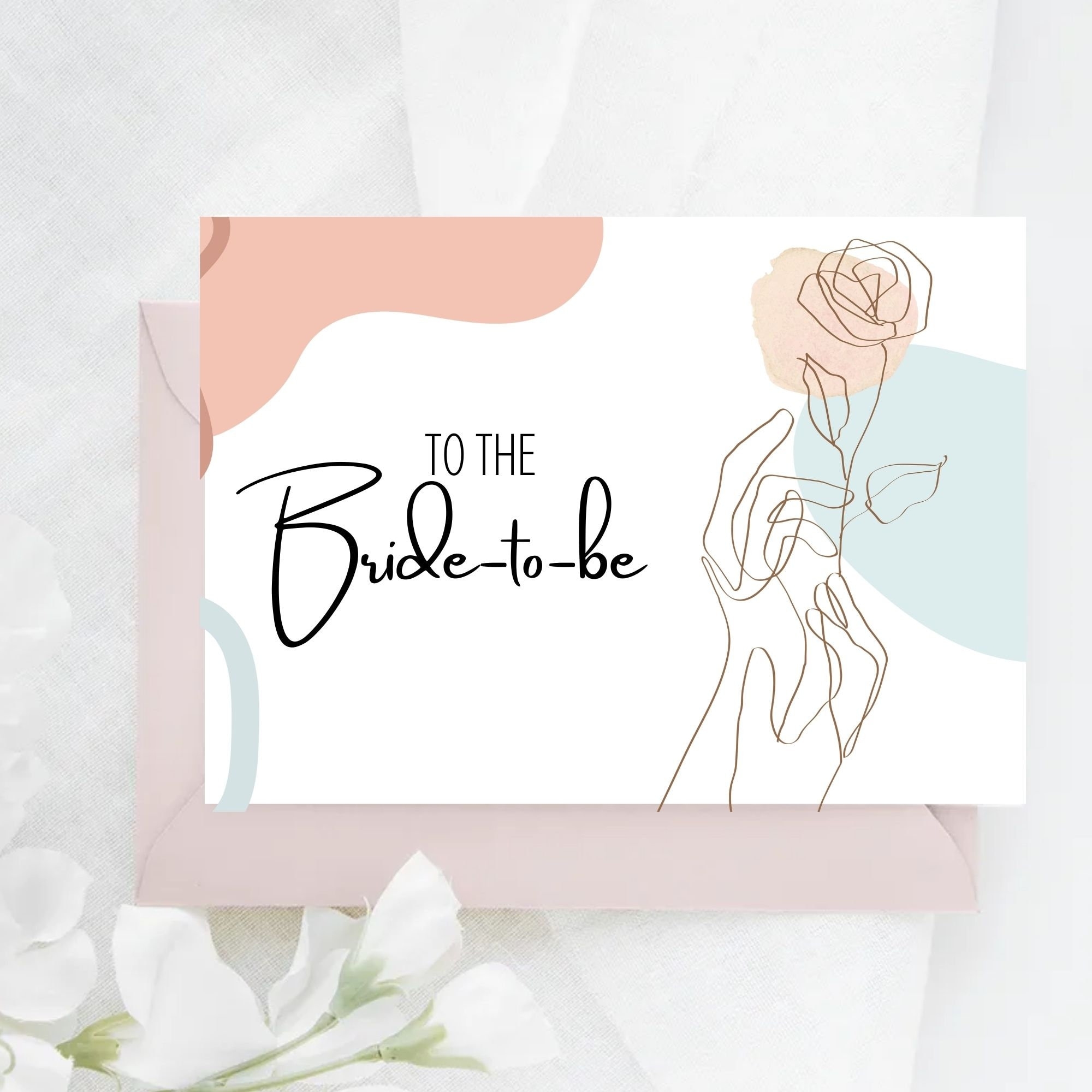 Printable Bridal Shower Card To The Bride to be Card Wedding Bridal Shower PDF Instant Download 5x7 Digital Greeting Card Etsy