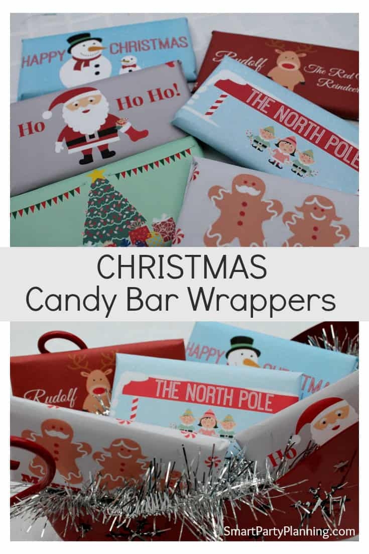 Free Christmas Printable Miniature Candy Bar Wrappers