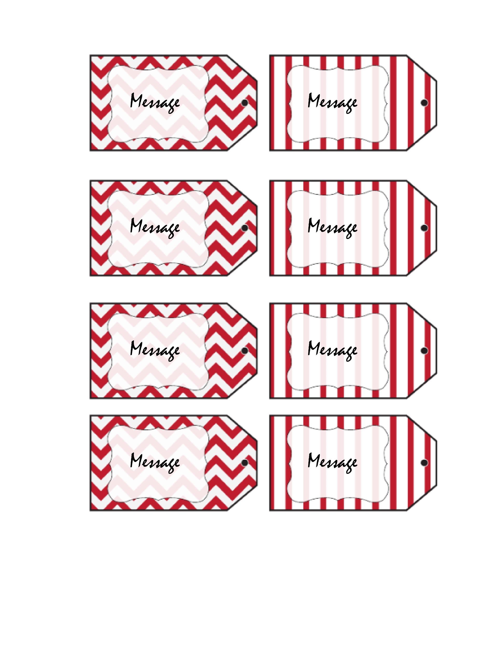 Printable Template For Tags