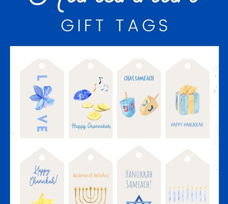 Printable Hanukkah Gift Tags