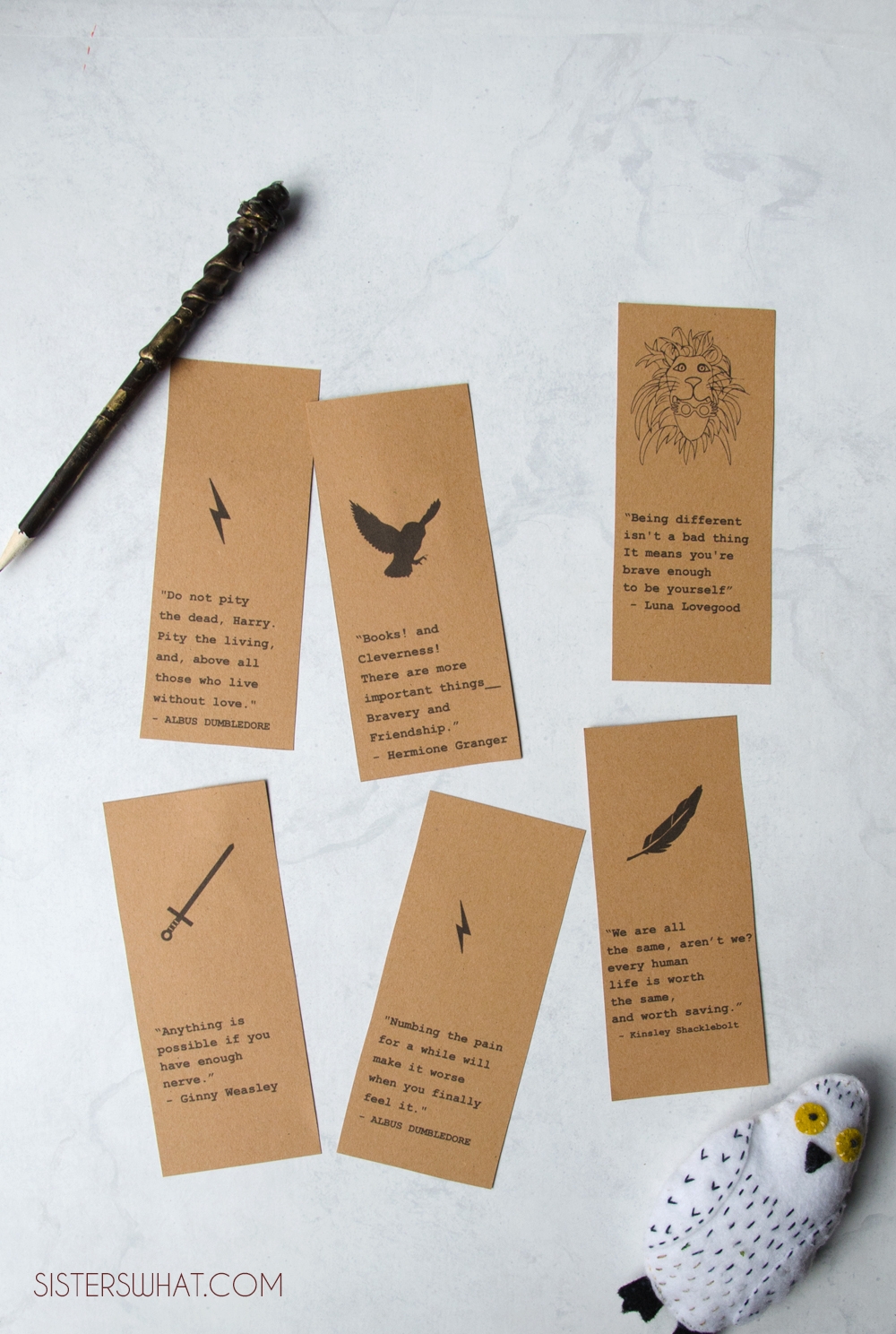 Free Printable Harry Potter Bookmarks
