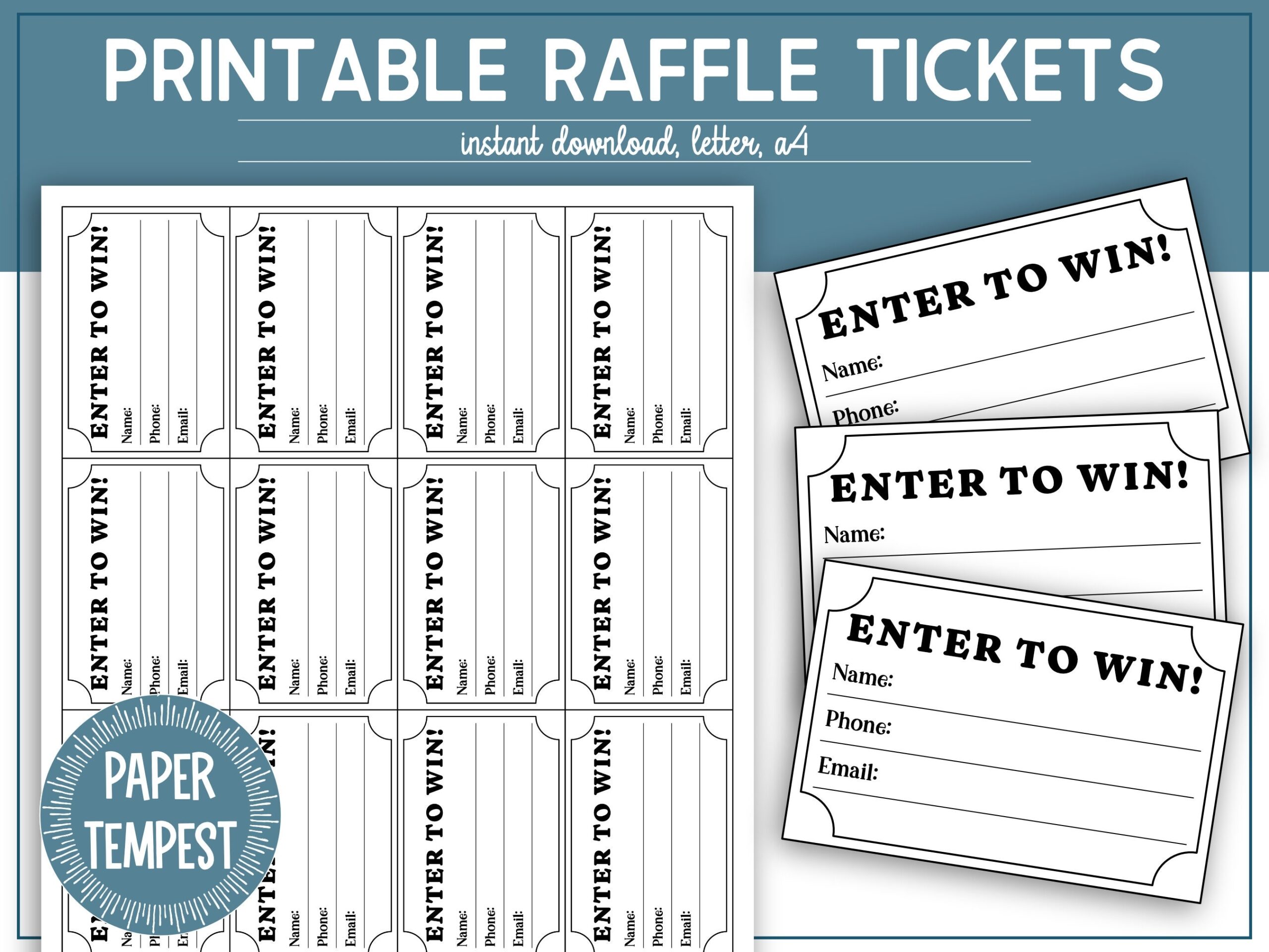 Free Printable Fundraiser Tickets Template