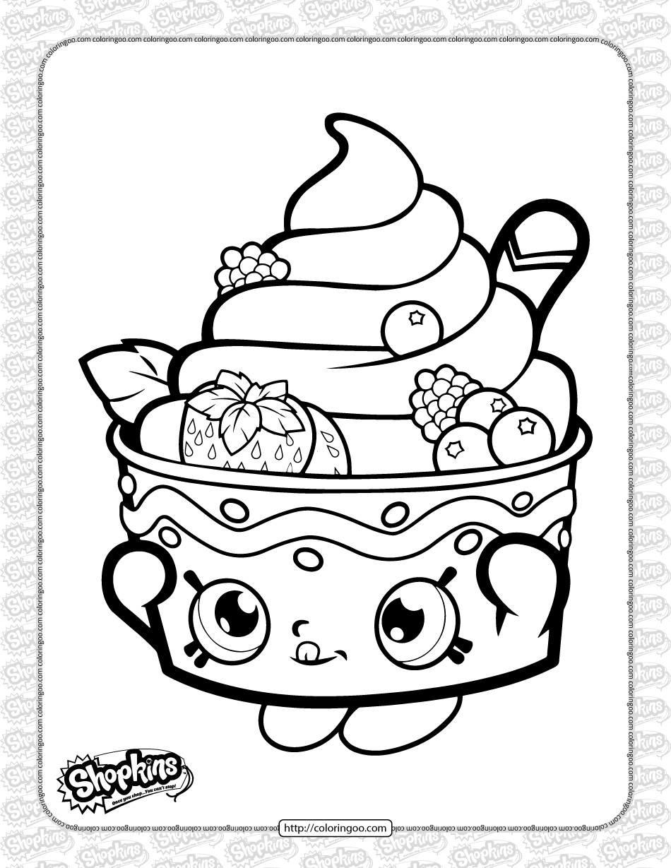 Printable Shopkins Yo Chi Coloring Page