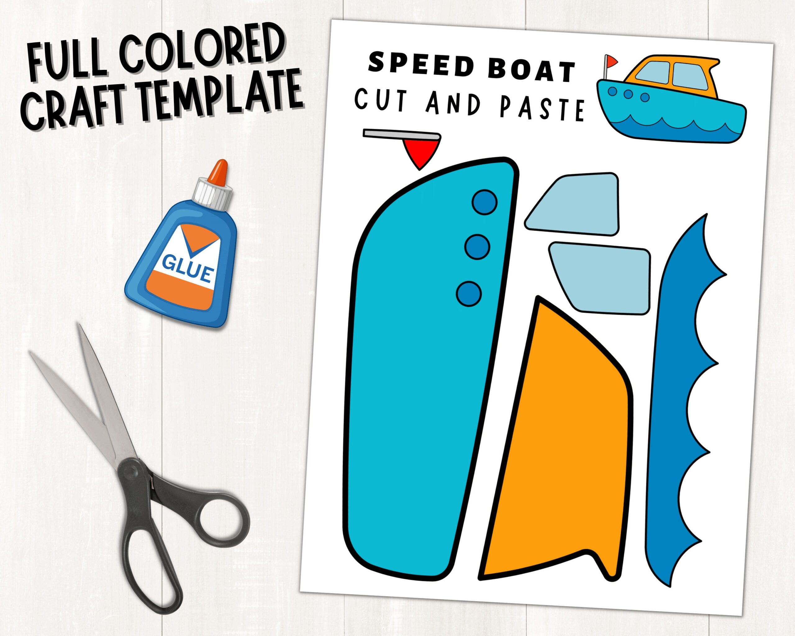 Paper Boat Template Printable
