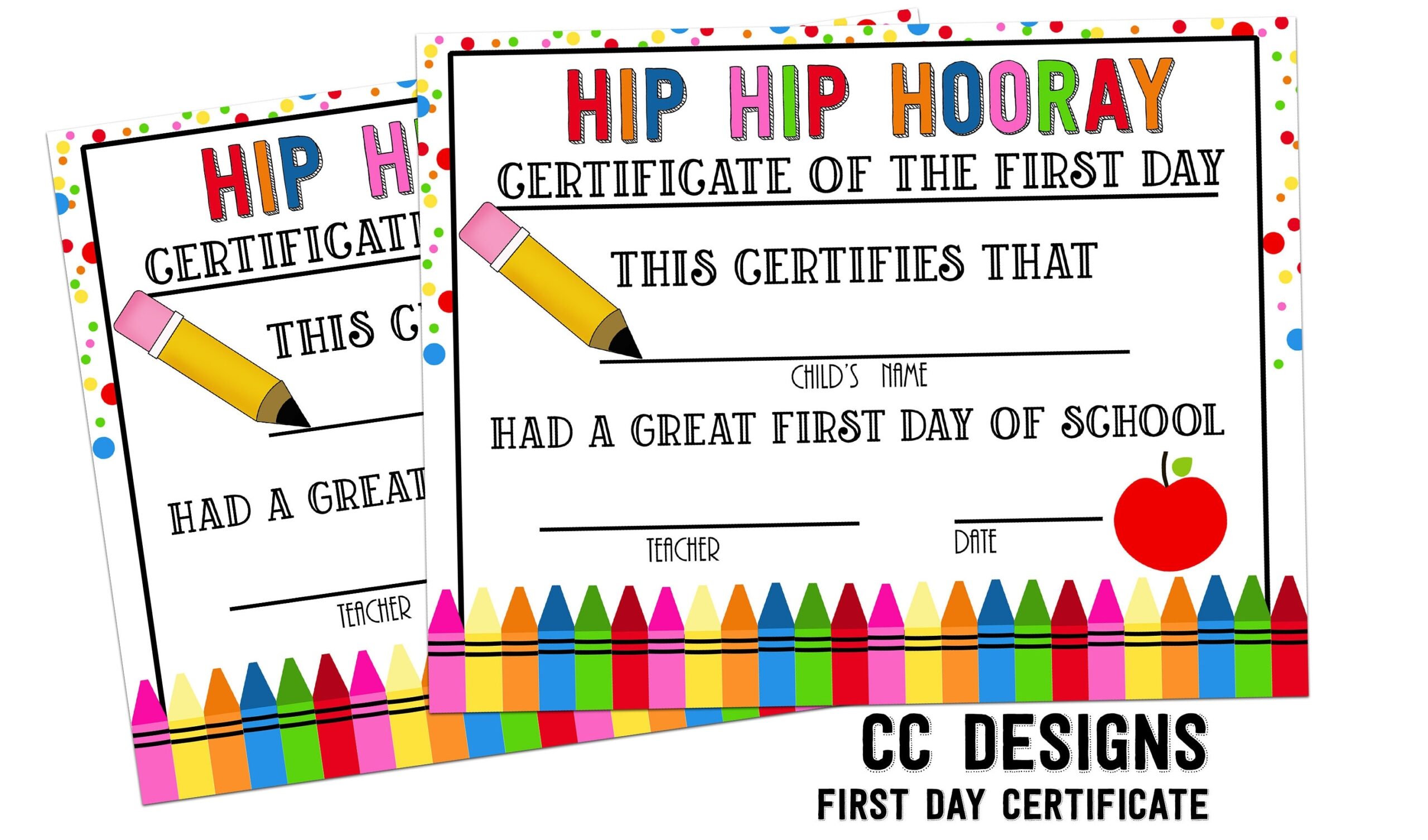 PRINTABLE Teacher First Day Of School Certificate Preschool Teacher Pass Out Handout For School Instant Download Etsy