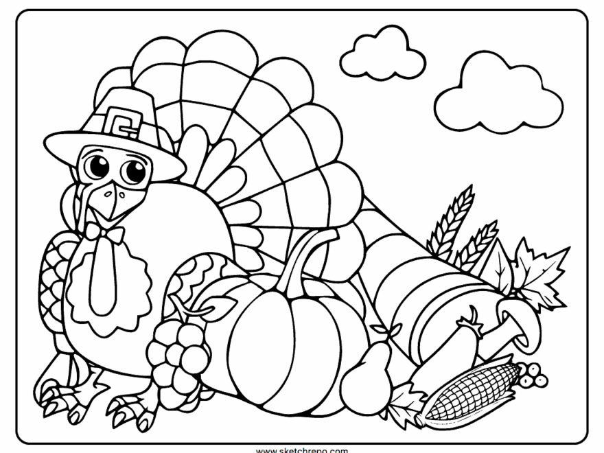 Printable Thanksgiving Coloring Page Sketch Repo