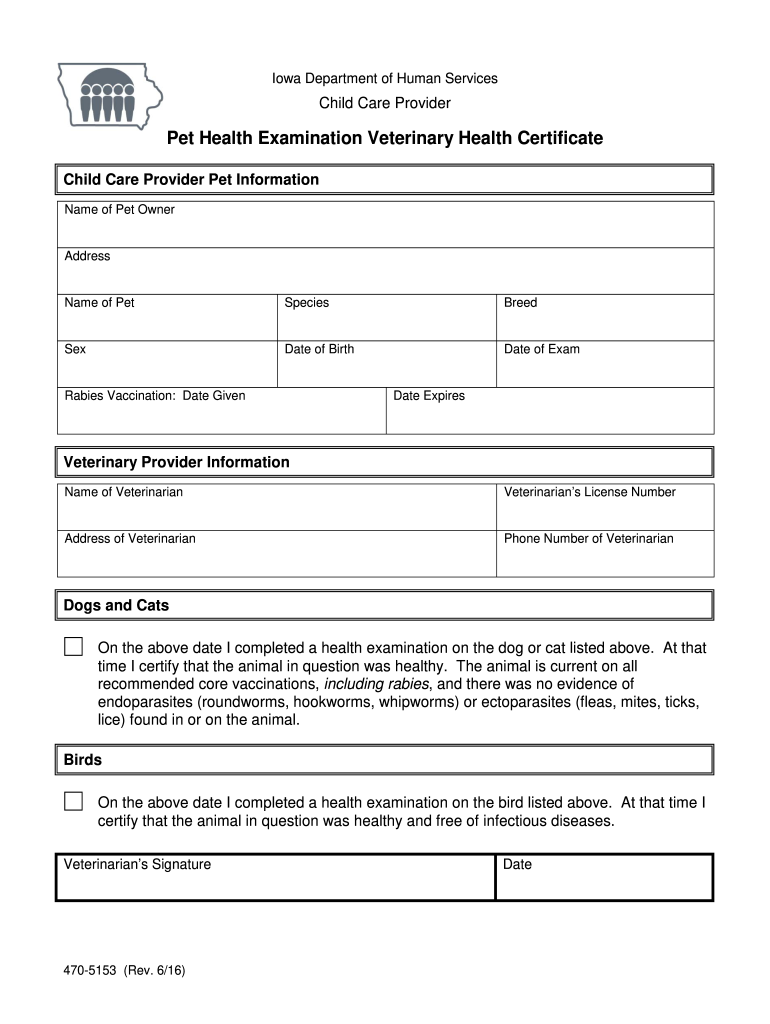 Printable Veterinary Health Certificate Form Fill Out Sign Online DocHub
