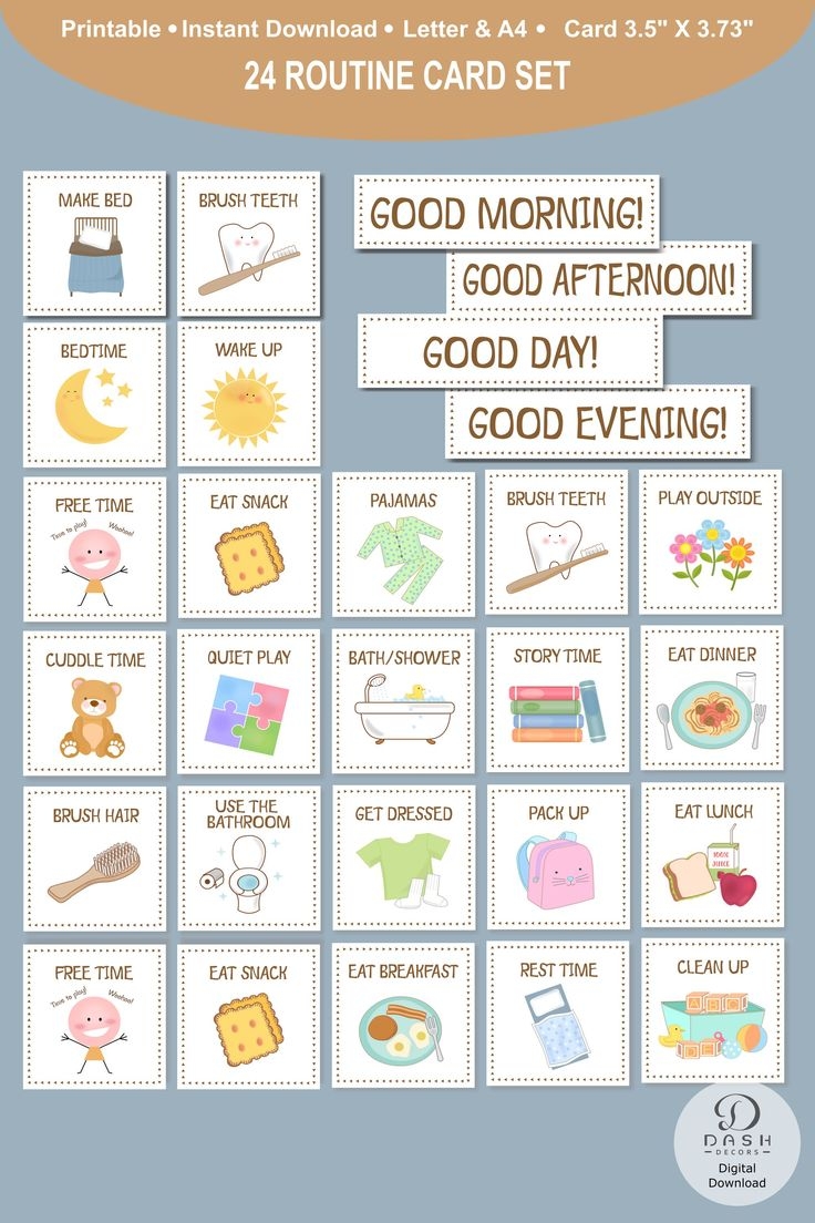 Free Printable Routine Picture Cards