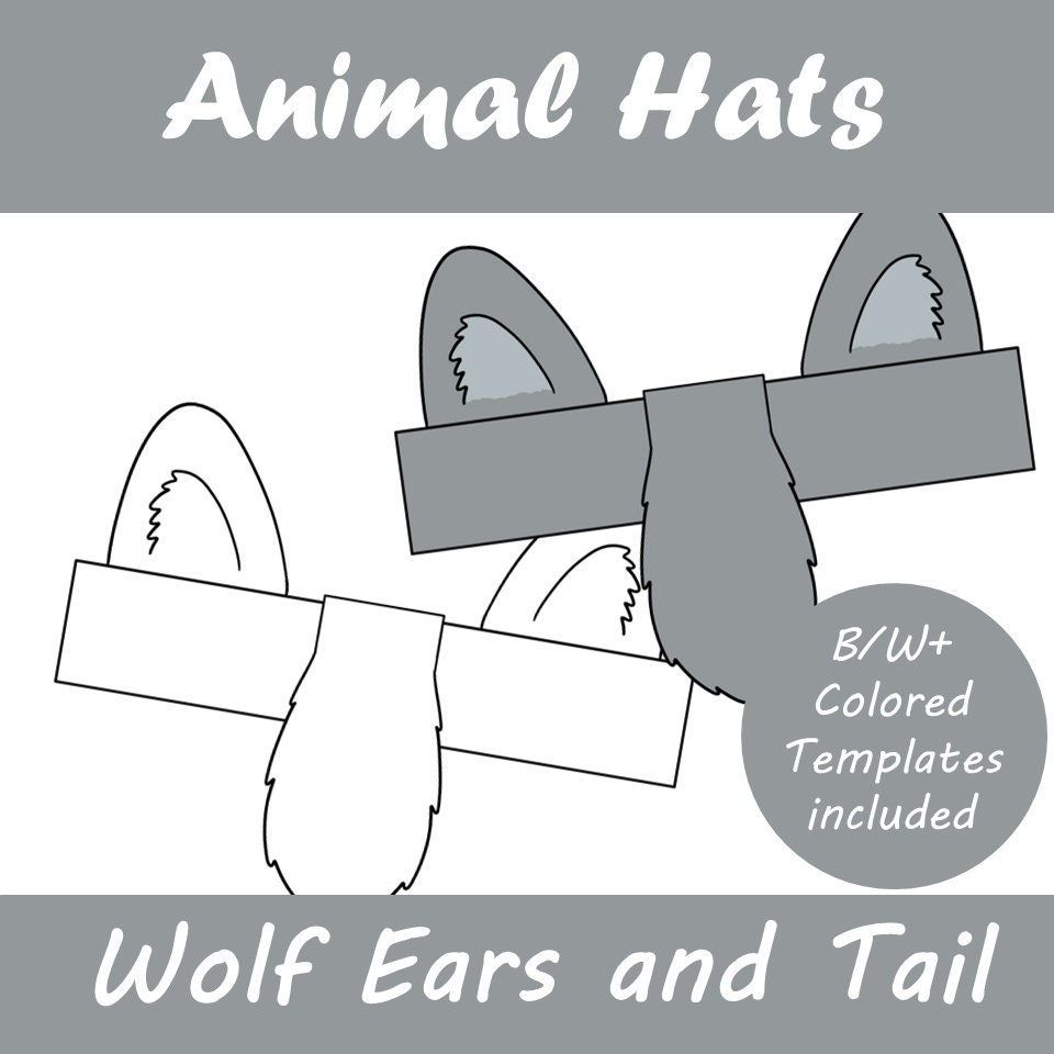 Printable Wolf Ears Etsy Finland Printable Wolf Ears Etsy Finland