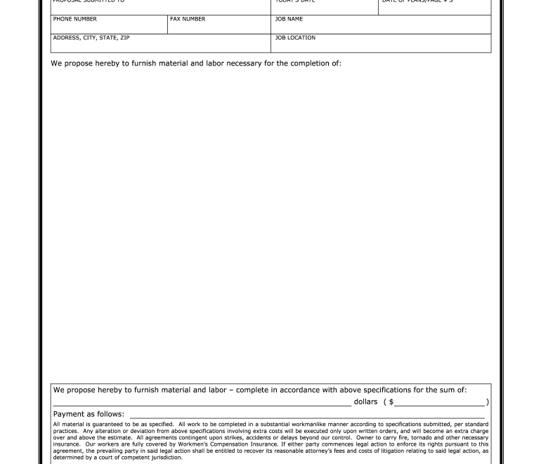 Proposal Template Pdf Download Fill Online Printable Fillable Blank PdfFiller