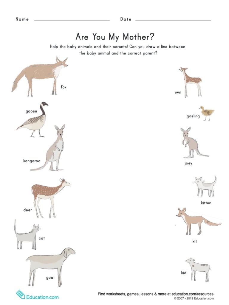 Reading Confetti Are You My Mother Printable Game Worksheets Library