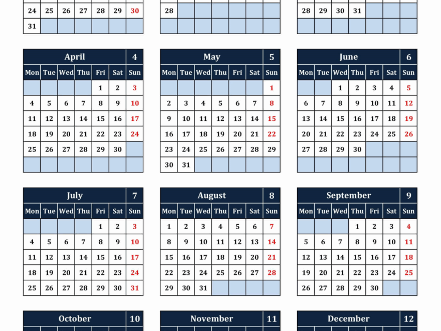 Ready To Use Printable Calendar 2022 Monday Start MSOfficeGeek