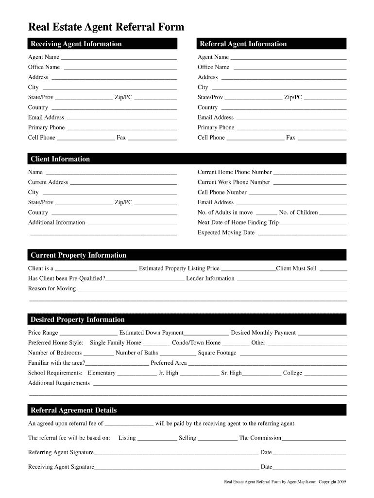 Real Estate Referral Fee Agreement Pdf Fill Online Printable Fillable Blank PdfFiller