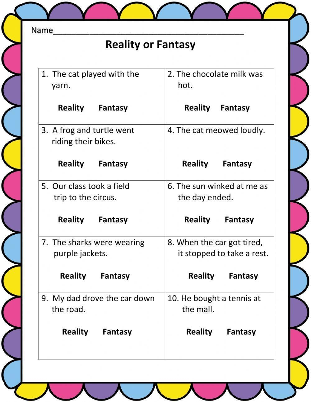 Reality And Fantasy Interactive Worksheet Live Worksheets Worksheets Library Reality And Fantasy Interactive Worksheet Live Worksheets Worksheets Library