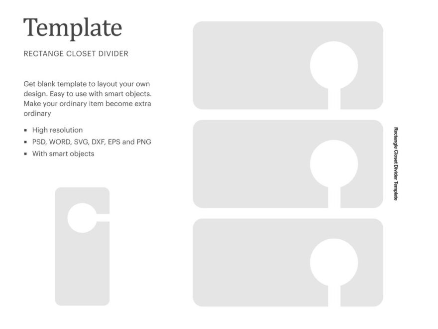 Rectangle Closet Divider Blank Template Clothes Divider Blank Template Cricut Silhouette Silhouette Studio Paper Size Letter Etsy Finland