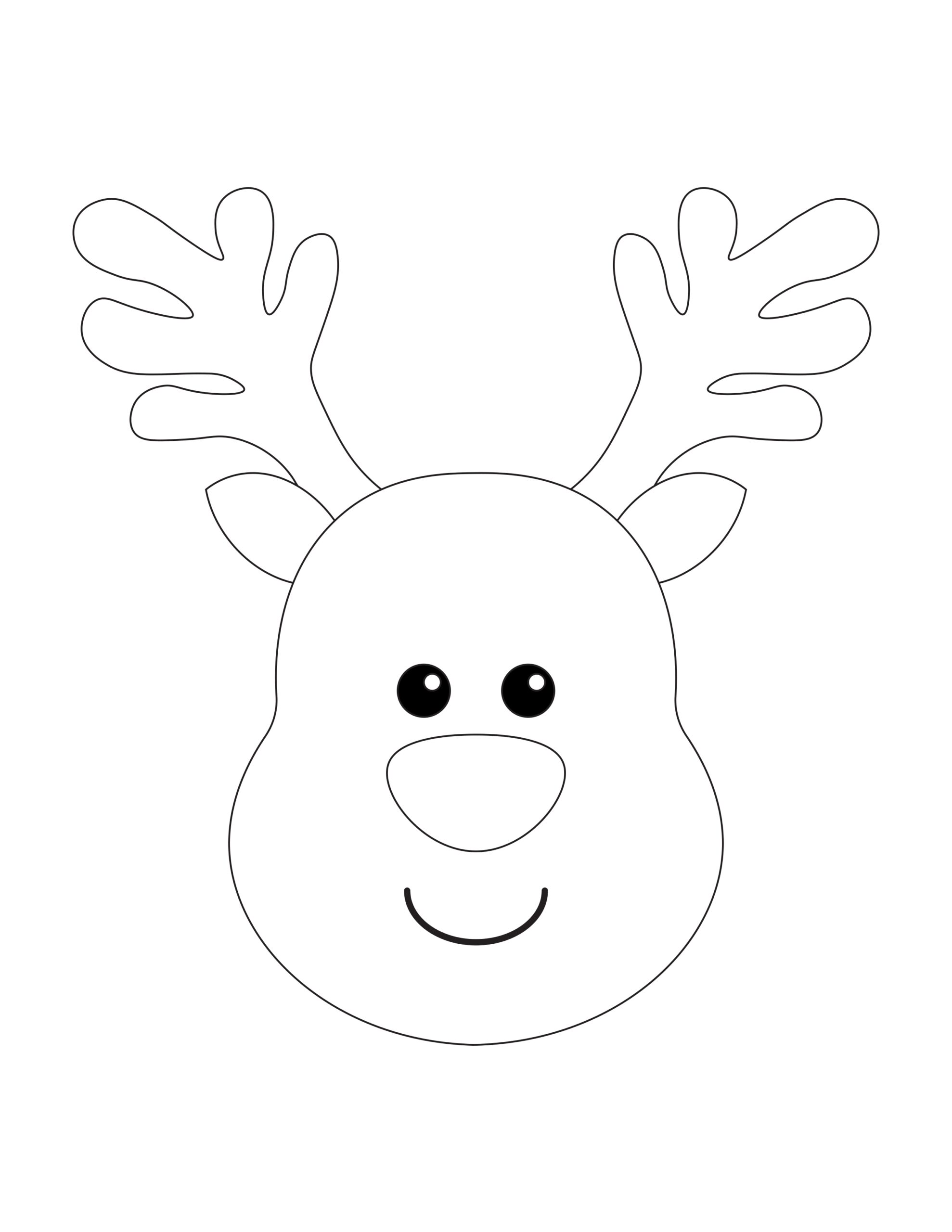 Reindeer Printable Template Free