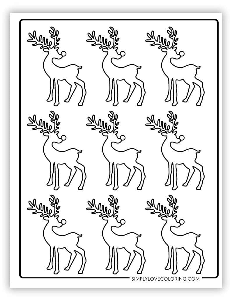 Reindeer Templates Free PDF Printables Simply Love Coloring
