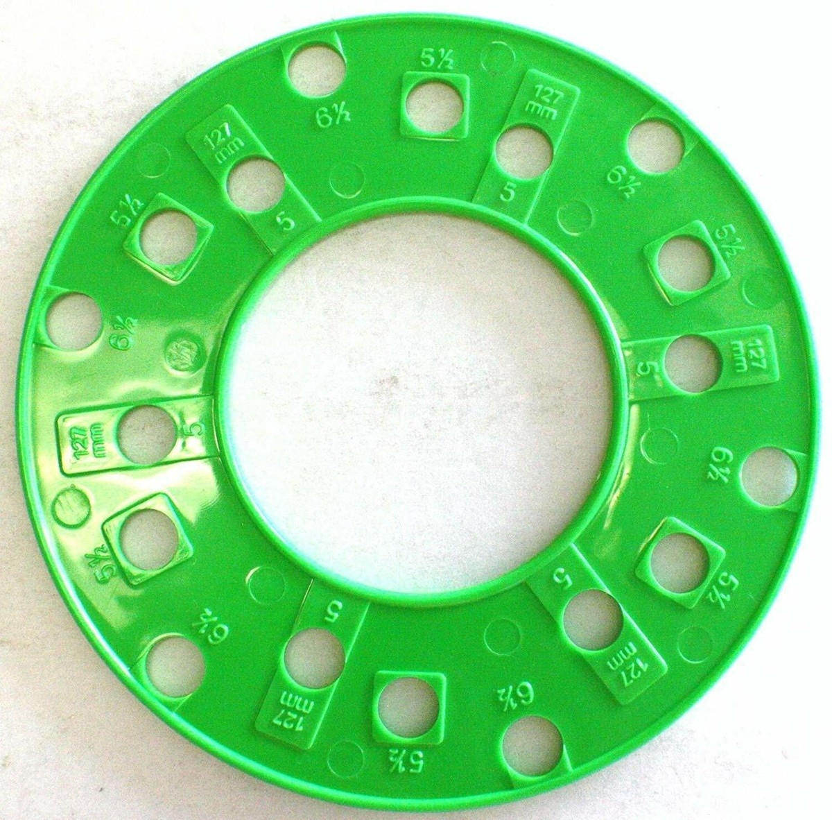 SAE 6 Lug Wheel Bolt Pattern Template Tool Guide Gauge Measure Domestic Metric 5