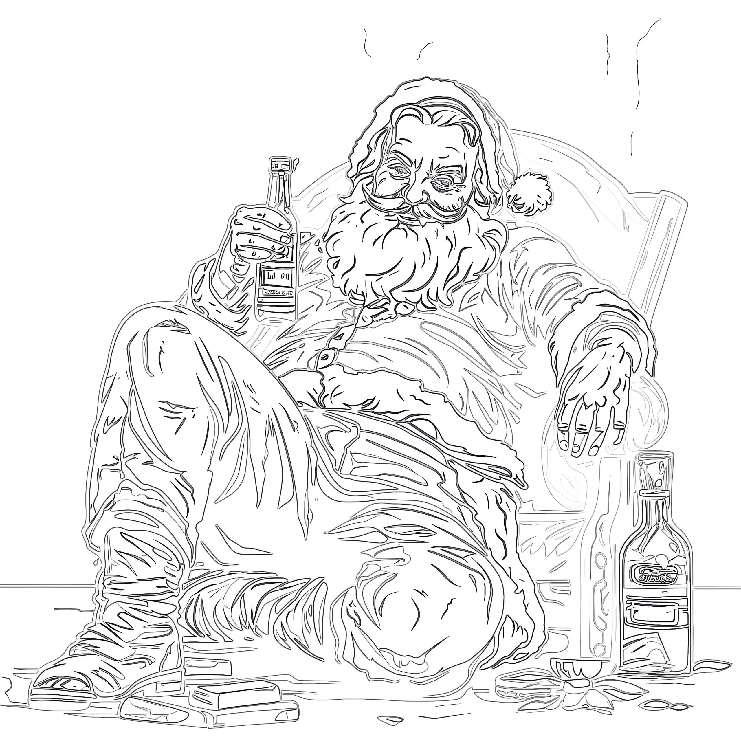 Free Coloring Printable Santa Claus Coca Cola